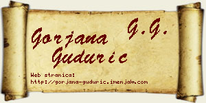 Gorjana Gudurić vizit kartica